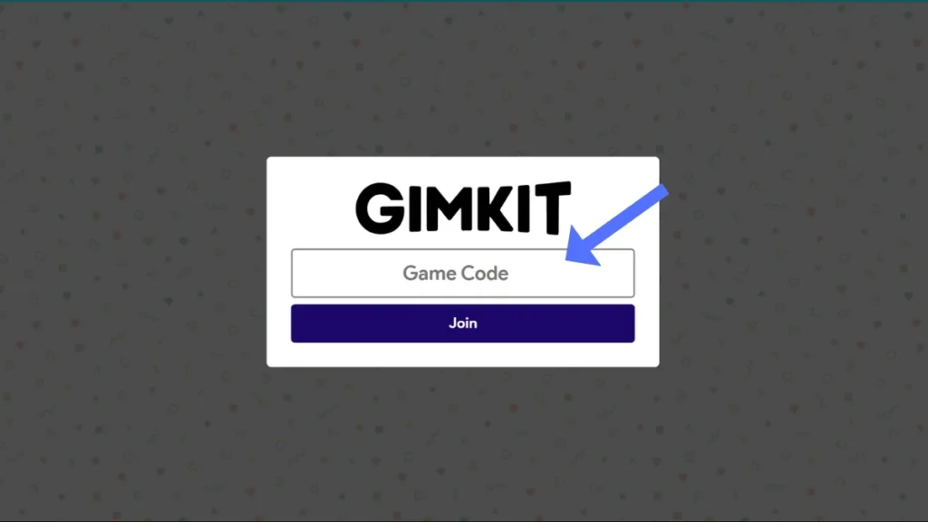 Screenshot Showing the Gimkit Join Page to enter the game code